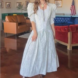 Elegant, Vintage White Lace Dress